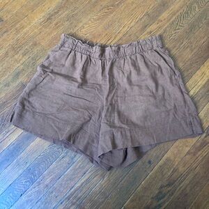 Gap Brown Linen Shorts Size L